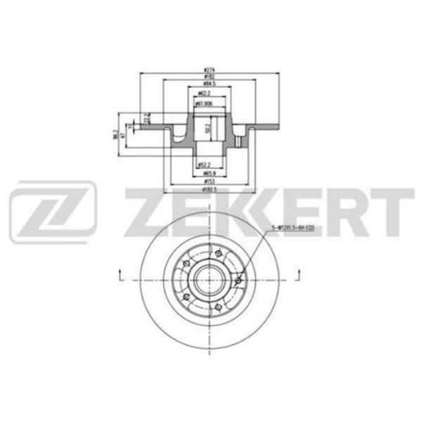 Zekkert BS5998 задняя ось Renault